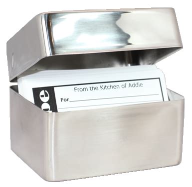 stainless steel recipe box|The 15 Best Recipe Card Boxes Of 2024 .